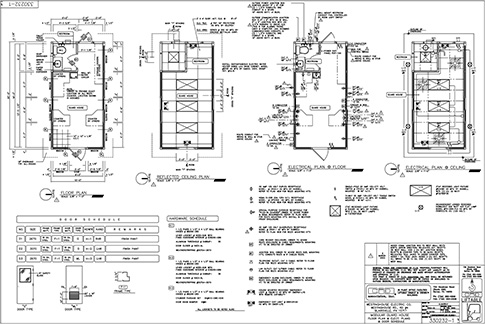 Outdoor modular office blueprint